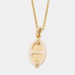 Pre Owned قلادة هيرمس ميني مايو مقاس بي ام طلاء مينا معدن