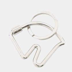 Pre Owned Hermes Cheval Key Ring Silver Metal