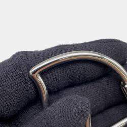 Pre Owned Hermes Cheval Key Ring Silver Metal