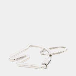 Pre Owned Hermes Cheval Key Ring Silver Metal