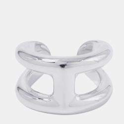 Pre Owned خاتم هيرميس أوزموز حجم بي/51/#11 فضة 925