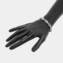 Pre Owned Hermes Chaine D'Ancre Bracelet 16 Frames Size Pm Sv925