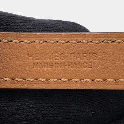 Pre Owned حزام هيرمس جلد إبسوم أسود/ذهبي حجم 75