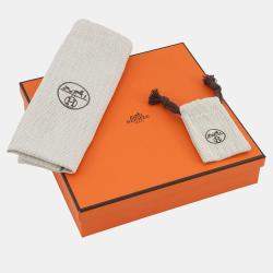 Pre Owned حزام هيرمس جلد إبسوم أسود/ذهبي حجم 75