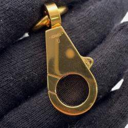 Pre Owned Hermes Shoulder Strap Sangle Flipper Ball Blue/Brown Canvas Swift Leather