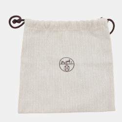 Pre Owned Hermes Shoulder Strap Sangle Flipper Ball Blue/Brown Canvas Swift Leather