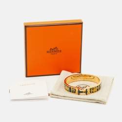 Pre Owned إسورة هيرميس كليك أتش بريدرس دي غالا بايادير مطلية بالمينا والمطلي بالذهب