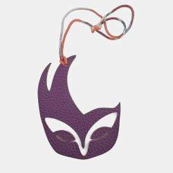 Pre Owned Hermes Leather Orange Petit H Petit Hache Bag Charm