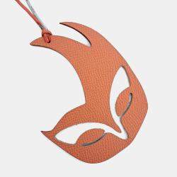 Pre Owned Hermes Leather Orange Petit H Petit Hache Bag Charm