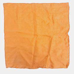 Pre Owned Hermes Orange Silk Petite Scarf