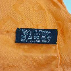 Pre Owned Hermes Orange Silk Petite Scarf