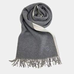 Pre Owned Hermes Grey Cashmere Shawl and Muffler
