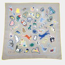 Pre Owned Hermes Petite Multicolor Silk Scarf