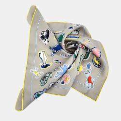 Pre Owned Hermes Petite Multicolor Silk Scarf