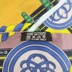 Pre Owned وشاح هيرمس تويللي حرير متعدد الألوان