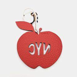 Pre Owned Hermes Petit H Petit Hache Purple Leather Bag Charm