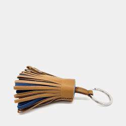 Pre Owned Hermes Carmen Brown Leather Tassel Keyring
