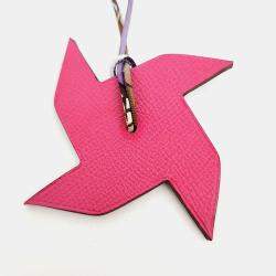 Pre Owned Hermes Petit H Petit Hache Pink Pink Bag Charm