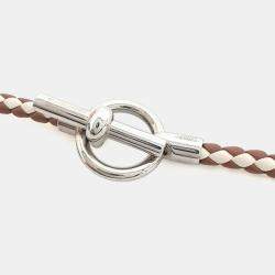 Pre Owned Hermes Beige, Brown Leather Belt