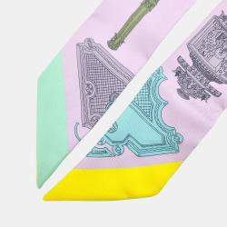 Pre Owned Hermes Twilly Multicolor Silk Scarf