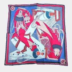 Pre Owned Hermes Petite Multicolor Silk Scarf