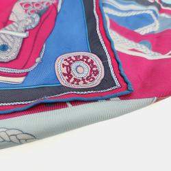 Pre Owned Hermes Petite Multicolor Silk Scarf