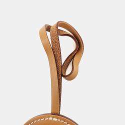 مملوكة مسبقًا Hermes Paddock Plot Green, Pink Leather Bag Charm