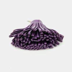 Pre Owned Hermes Purple Leather Carmen Tassel Keyring