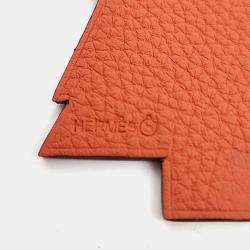 Pre Owned Hermes Petit H Petit Hache Blue Leather Bag Charm