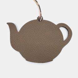 Pre Owned Hermes Petit H Petit Hache Brown Leather Bag Charm