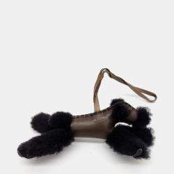 مملوكة مسبقًا دلاية حقيبة هيرمس بيردي جلد أسود وبني