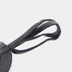 Pre Owned Hermes Hippo Black Leather Bag Charm