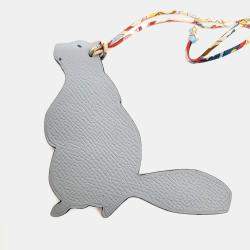 Pre Owned تعويذة حقيبة جلدية رمادية بيتي هاشي بيتي هاش هيرمس