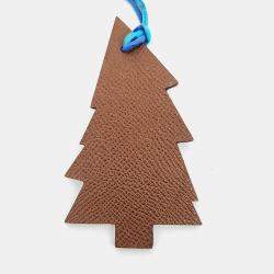 Pre Owned قطعة زخرفية لحقيبة هيرمس بوتي إتش بوتي هاش جلد بني عيد الميلاد