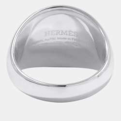 مملوكة مسبقًا Hermes Exlibris Chevalier Ring Size 55 Sv925 K18Pg