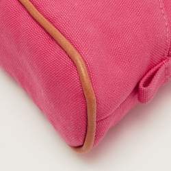 Pre Owned Hermes Bolide Mini Hibiscus Canvas Travel Cosmetic Pouch