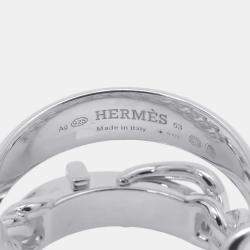 Pre Owned Hermes Bouclesellier Inflexible Ring Size 53/#13 Sv925
