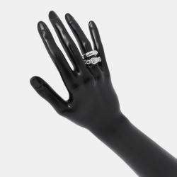 Pre Owned Hermes Bouclesellier Inflexible Ring Size 53/#13 Sv925