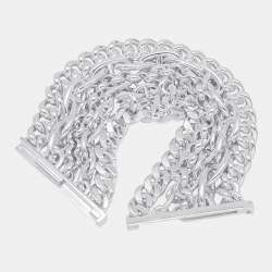 مملوكة مسبقًا Hermes Chaine D'Ancre Multi Chain Bracelet Size 17 Sv925