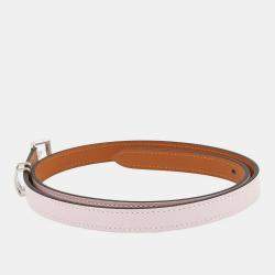 Pre Owned Hermes Belt Pop H 15 Size 70 Mauve Pale/Chai Epsom