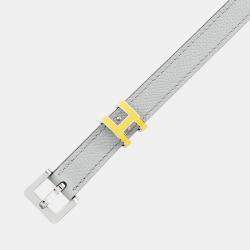 Pre Owned Hermes Belt Pop H Size 70 Blue Glacier/Jaune Epsom