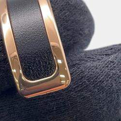 Pre Owned Hermes Olymp Earrings Size Gm Black Box Calf Leather