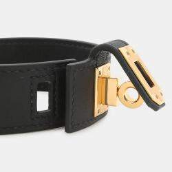 Pre Owned سوار هيرميس كيلي تويست حجم صغير كيلي تويست بي إم مقاس تي 2 أسود جلد سويفت