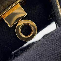 Pre Owned سوار هيرميس كيلي تويست حجم صغير كيلي تويست بي إم مقاس تي 2 أسود جلد سويفت