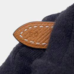 مملوكة مسبقًا حزام هيرمس إبزيم جالوبين سور مير جلد إبسوم أسود/ذهبي/متعدد الألوان مقاس 90