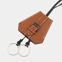 مملوكة مسبقًا قلادة هيرمس كلوشيت طويلة جلد فوج بارينيا فوج