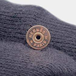 مملوكة مسبقًا أقراط هيرمس بوب أش روكابار طلاء ذهبي حجم صغير وردي لاكر بريتي