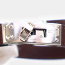 مملوكة مسبقًا سوار هيرمس ميني كيلي دبل تور جلد العجل