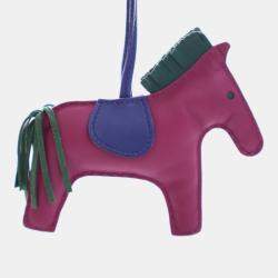 Pre Owned Hermes Rodeo MM Milo Lambskin Leather Bag