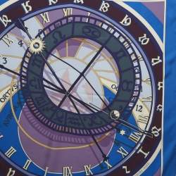 مملوكة مسبقًا وشاح هيرمس حرير ميكانيك دو تامب أزرق